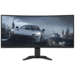 Lenovo G34w-10 34" Ultra-Wide Curved Gaming Monitor, Tilt, Height Adjust Stand, Black Color