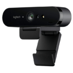 Logitech Brio 4K Webcam, Ultra 4K HD Video Calling, Noise-Canceling mic, HD Auto Light Correction, Wide Field of View, Works with Microsoft Teams, Zoom, Google Voice, PC/Mac/Laptop/Macbook/Tablet