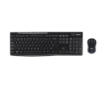 Logitech MK270 Wireless Keyboard And Mouse Combo For Windows, 2.4 GHz Wireless, Compact Mouse, 8 Multimedia And Shortcut Keys, For PC, Laptop - Black