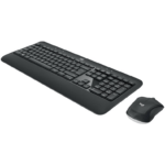 Logitech MK540 Advanced Wireless Keyboard and Mouse Combo for Windows, 2.4 GHz Unifying USB-Receiver, Multimedia Hotkeys, 3-Year Battery Life, for PC, Laptop, QWERTY UK English Layout - Black